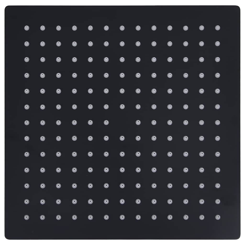 Vidaxl Rain Bruser Hoved kvadrat 30x30 cm rustfrit stål sort