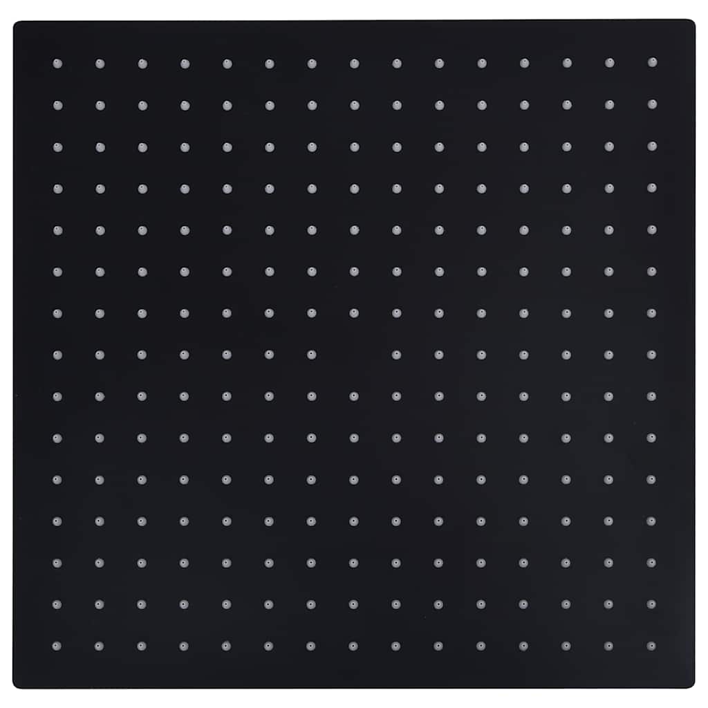 Vidaxl Rain Bruser Hoved Square 40x40 cm Rustfrit stål sort
