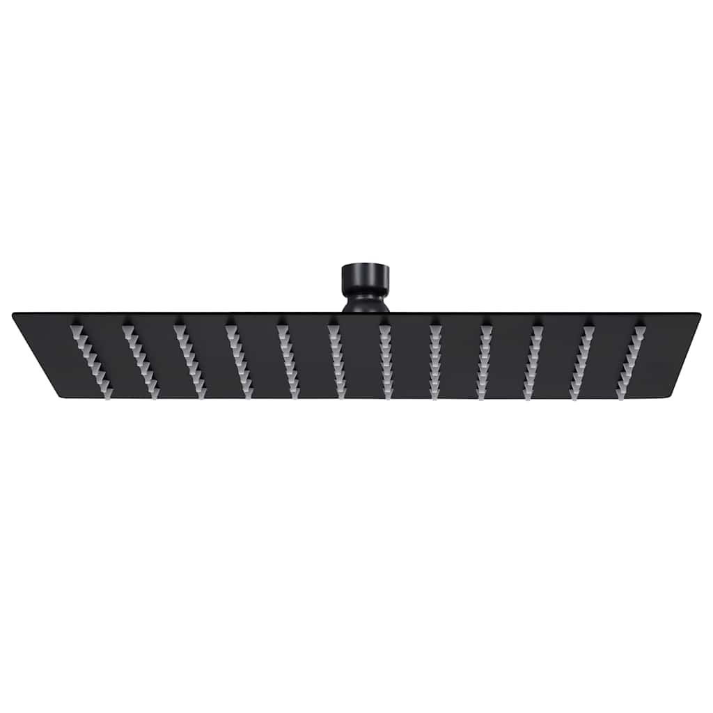 Vidaxl Rain Bruser Hoved Rektangulær 30x20 cm Rustfrit stål sort