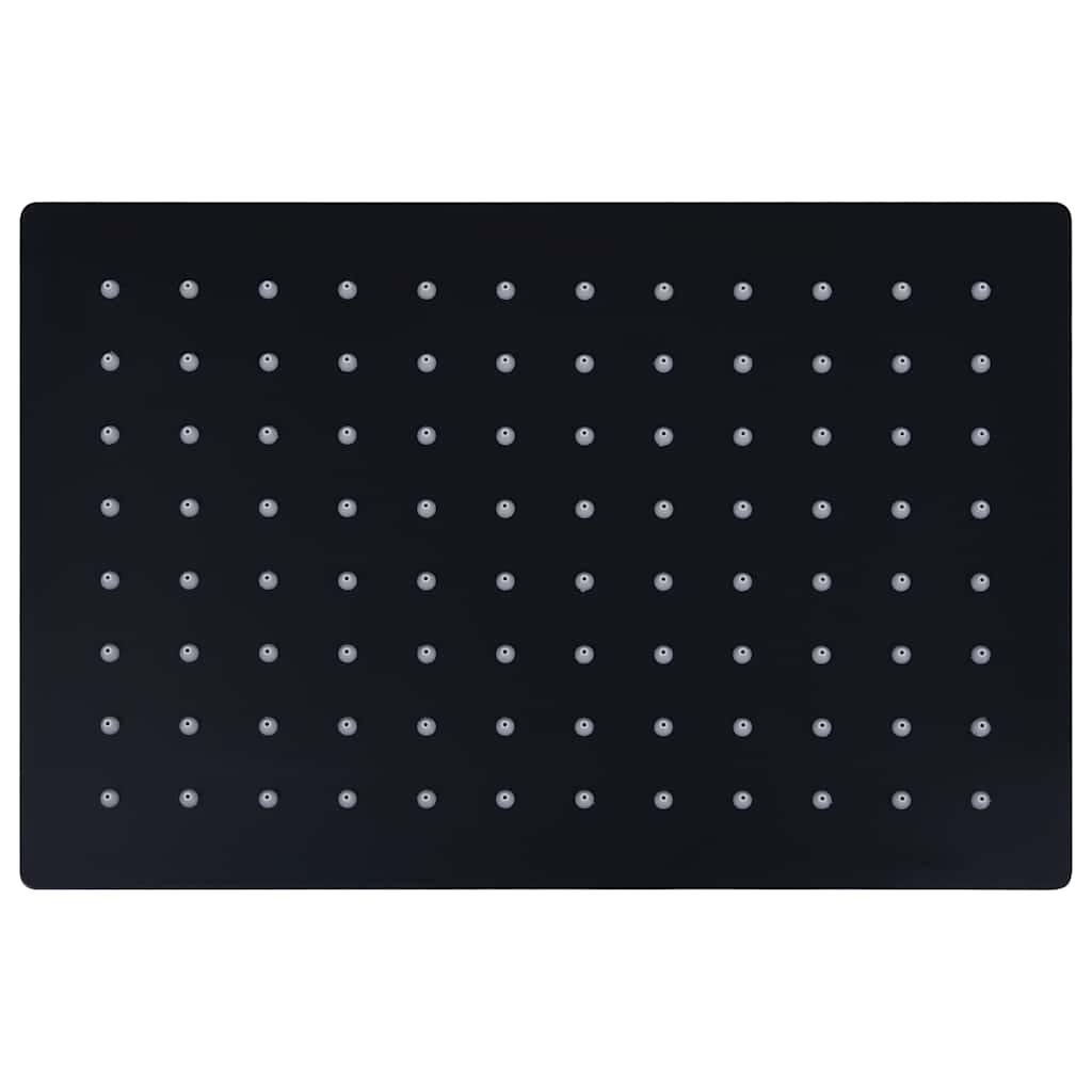 Vidaxl Rain Bruser Hoved Rektangulær 30x20 cm Rustfrit stål sort