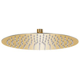 Vidaxl Rain Bruser Hoved Runde 30 cm Rustfrit stål Guldfarvet