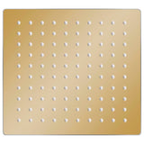 Vidaxl Rain Bruser Hoved kvadrat 20x20 cm rustfrit stål guldfarvet