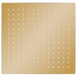 Vidaxl Rain Bruser Hoved kvadrat 25x25 cm rustfrit stål guldfarvet