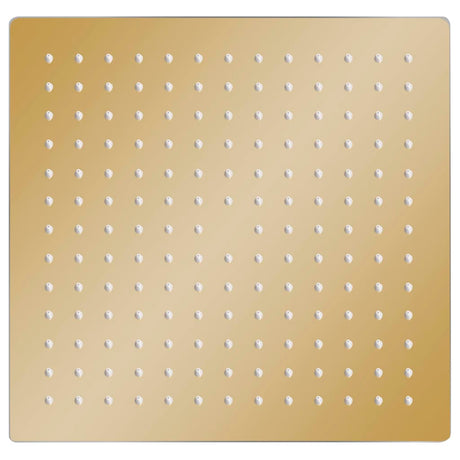 Vidaxl Rain Bruser Hoved kvadrat 25x25 cm rustfrit stål guldfarvet