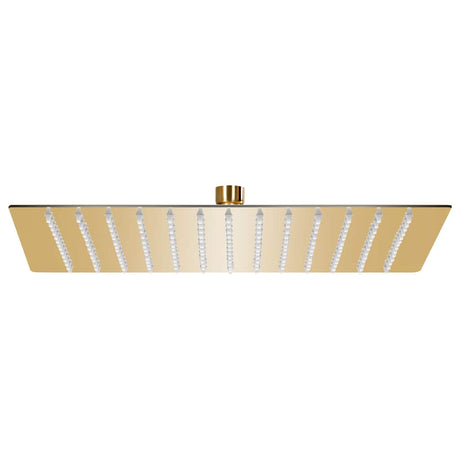 Vidaxl Rain Bruser Hoved Square 30x30 cm Rustfrit stål guldfarvet