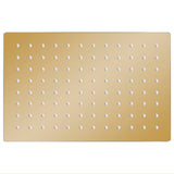 Vidaxl Rain Bruser Hoved Rektangulær 30x20 cm Rustfrit stål Gyldenfarvet