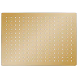 Vidaxl Rain Bruser Hoved Rektangulær 40x30 cm Rustfrit stål guldfarvet