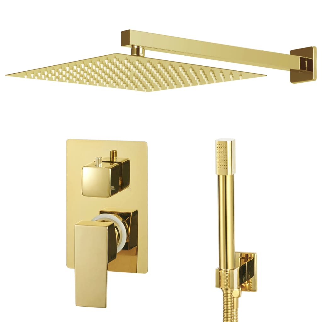 VIDAXL Shower System rustfrit stål 201 guld -farvet