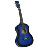 Vidaxl klassisk guitar begynder med taske 3 4 36 blå