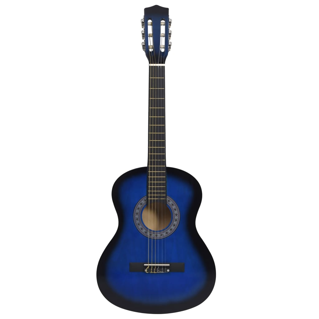 Vidaxl klassisk guitar begynder med taske 3 4 36 blå
