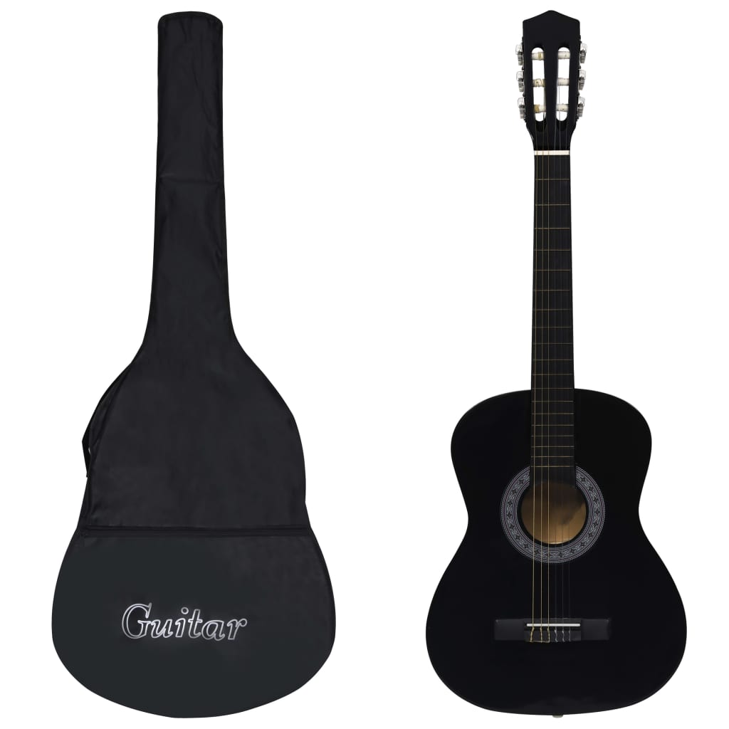 Vidaxl klassisk guitar begynder med taske 3 4 36 sort