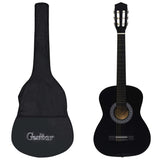 Vidaxl klassisk guitar begynder med taske 3 4 36 sort