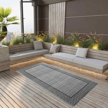 Vidaxl uden for tæppet Arakil 120x180 cm pp grå