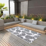 Vidaxl uden for tæppet Arakil 80x150 cm pp hvid og sort
