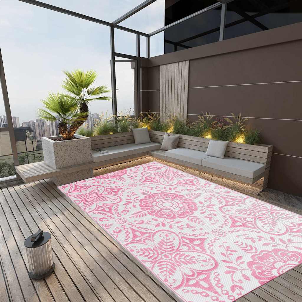 Vidaxl uden for tæppet Aakil 160x230 cm pp lyserød