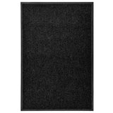 Vidaxl Doormat vaskbar 60x90 cm sort