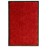 Vidaxl Doormat vaskbar 40x60 cm rød