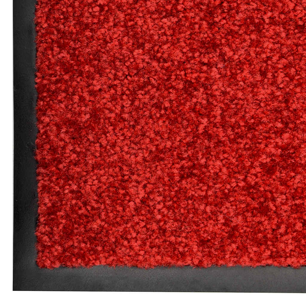 Vidaxl Doormat vaskbar 40x60 cm rød