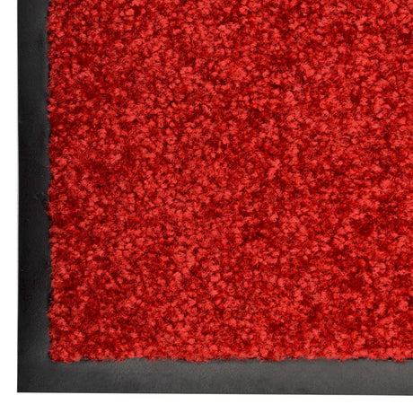 Vidaxl Doormat vaskbar 40x60 cm rød