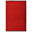 Vidaxl Doormat vaskbar 60x90 cm rød