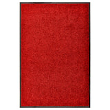 Vidaxl Doormat vaskbar 60x90 cm rød