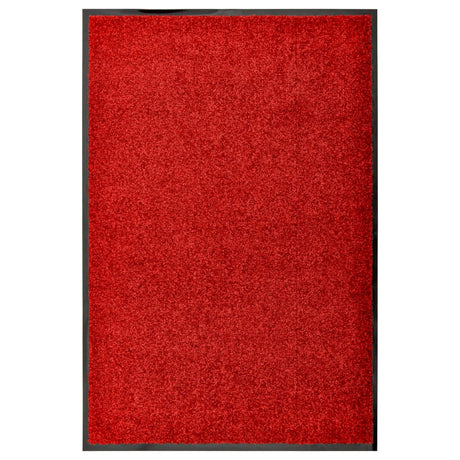 Vidaxl Doormat vaskbar 60x90 cm rød
