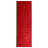 Vidaxl Doormat vaskbar 60x180 cm rød