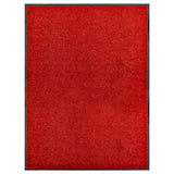 Vidaxl Doormat vaskbar 90x120 cm rød