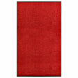 Vidaxl Doormat vaskbar 90x150 cm rød