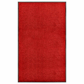 Vidaxl Doormat vaskbar 90x150 cm rød
