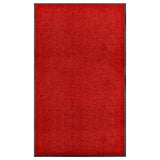 Vidaxl Doormat vaskbar 90x150 cm rød
