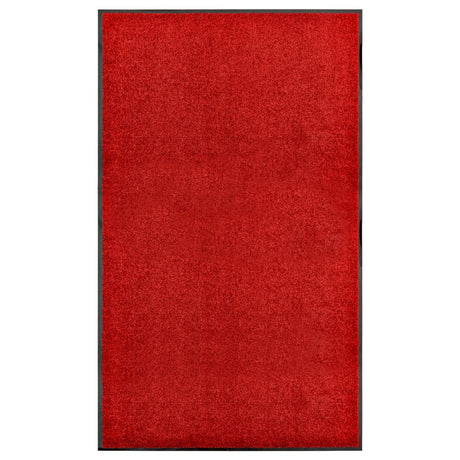 Vidaxl Doormat vaskbar 90x150 cm rød