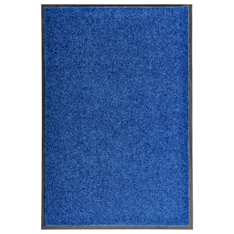 Vidaxl Doormat vaskbar 60x90 cm blå