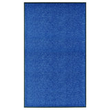 Vidaxl Doormat vaskbar 90x150 cm blå