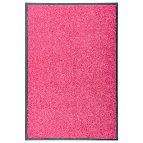 Vidaxl Doormat vaskbar 60x90 cm lyserød