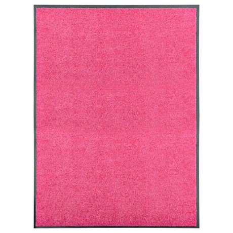 Vidaxl Doormat vaskbar 90x120 cm lyserød