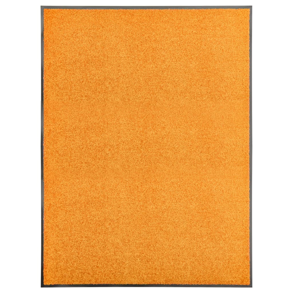 Vidaxl Doormat vaskbar 90x120 cm orange