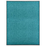 Vidaxl Doormat vaskbar 90x120 cm cyan