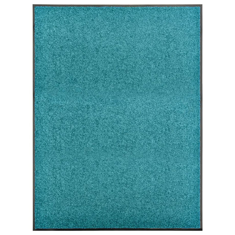 Vidaxl Doormat vaskbar 90x120 cm cyan