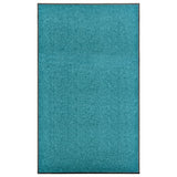 Vidaxl Doormat vaskbar 90x150 cm cyan