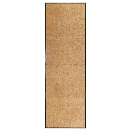 Vidaxl Doormat vaskbar 60x180 cm creme