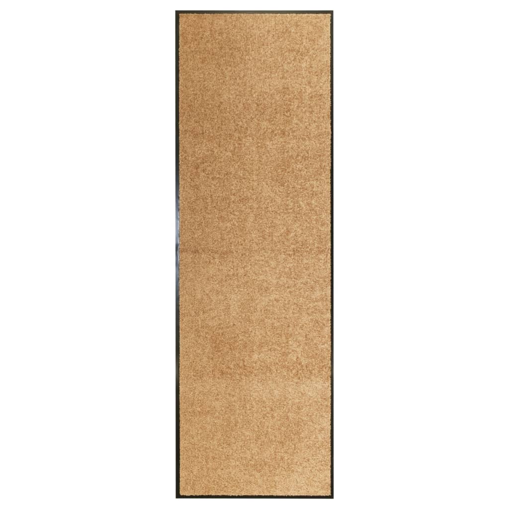 Vidaxl Doormat vaskbar 60x180 cm creme
