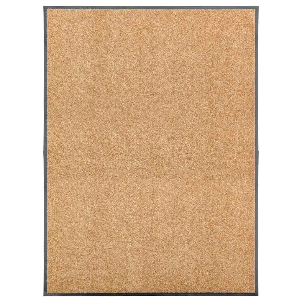 Vidaxl Doormat vaskbar 90x120 cm creme