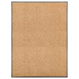 Vidaxl Doormat vaskbar 90x120 cm creme