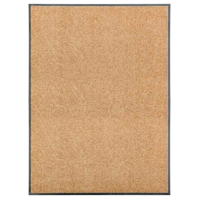 Vidaxl Doormat vaskbar 90x120 cm creme