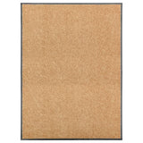 Vidaxl Doormat vaskbar 90x120 cm creme