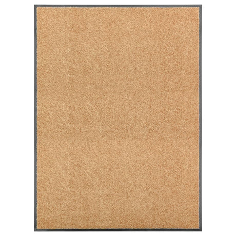 Vidaxl Doormat vaskbar 90x120 cm creme