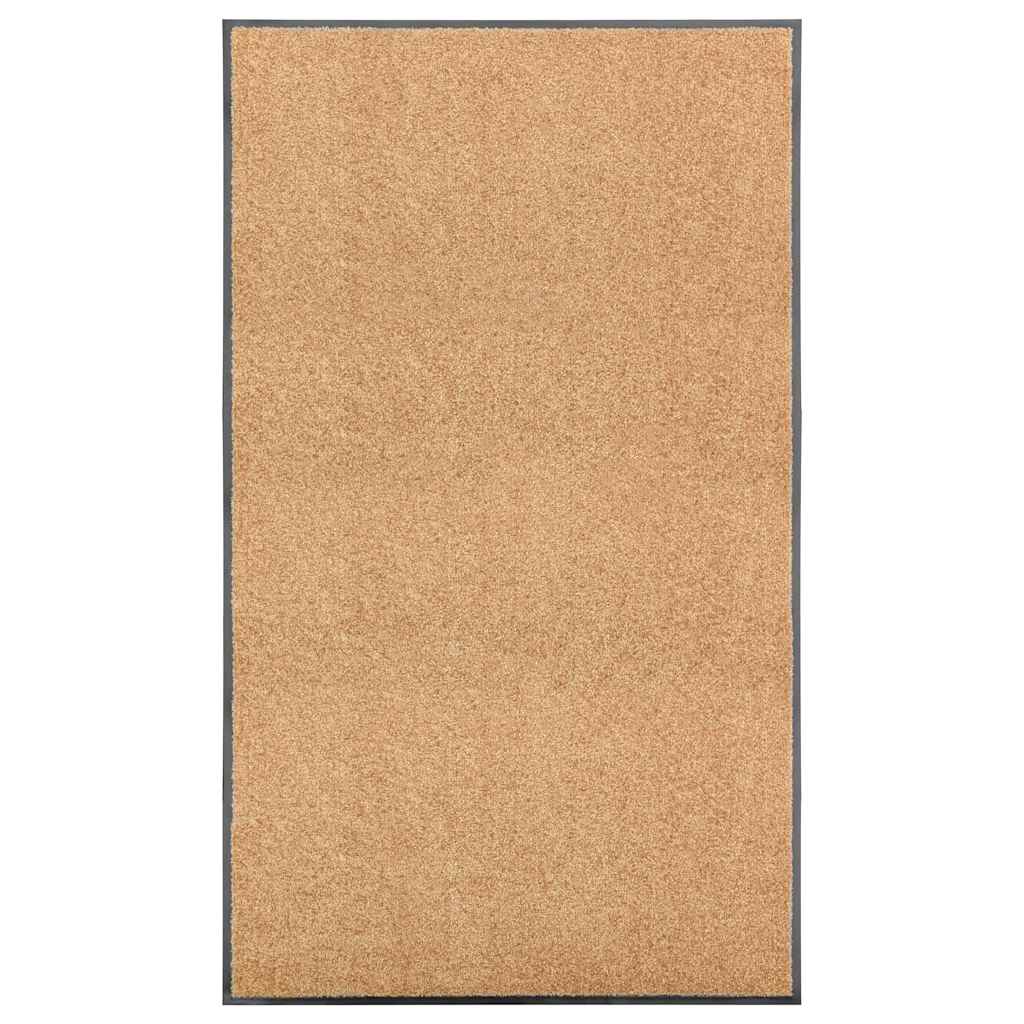 Vidaxl Doormat vaskbar 90x150 cm creme