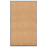 Vidaxl Doormat vaskbar 90x150 cm creme