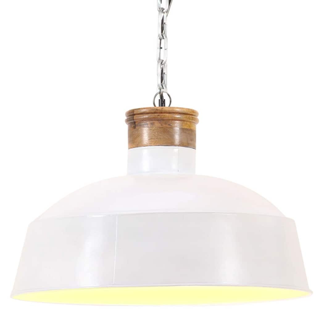 Vidaxl Hanging Lamp Industrial E27 58 cm hvid